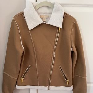 MICHAEL Michael Kors Tan Jacket with White Collar